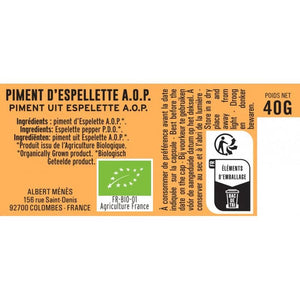 ALBERT MENES Organic Espelette chilli (C.A.O) 35g