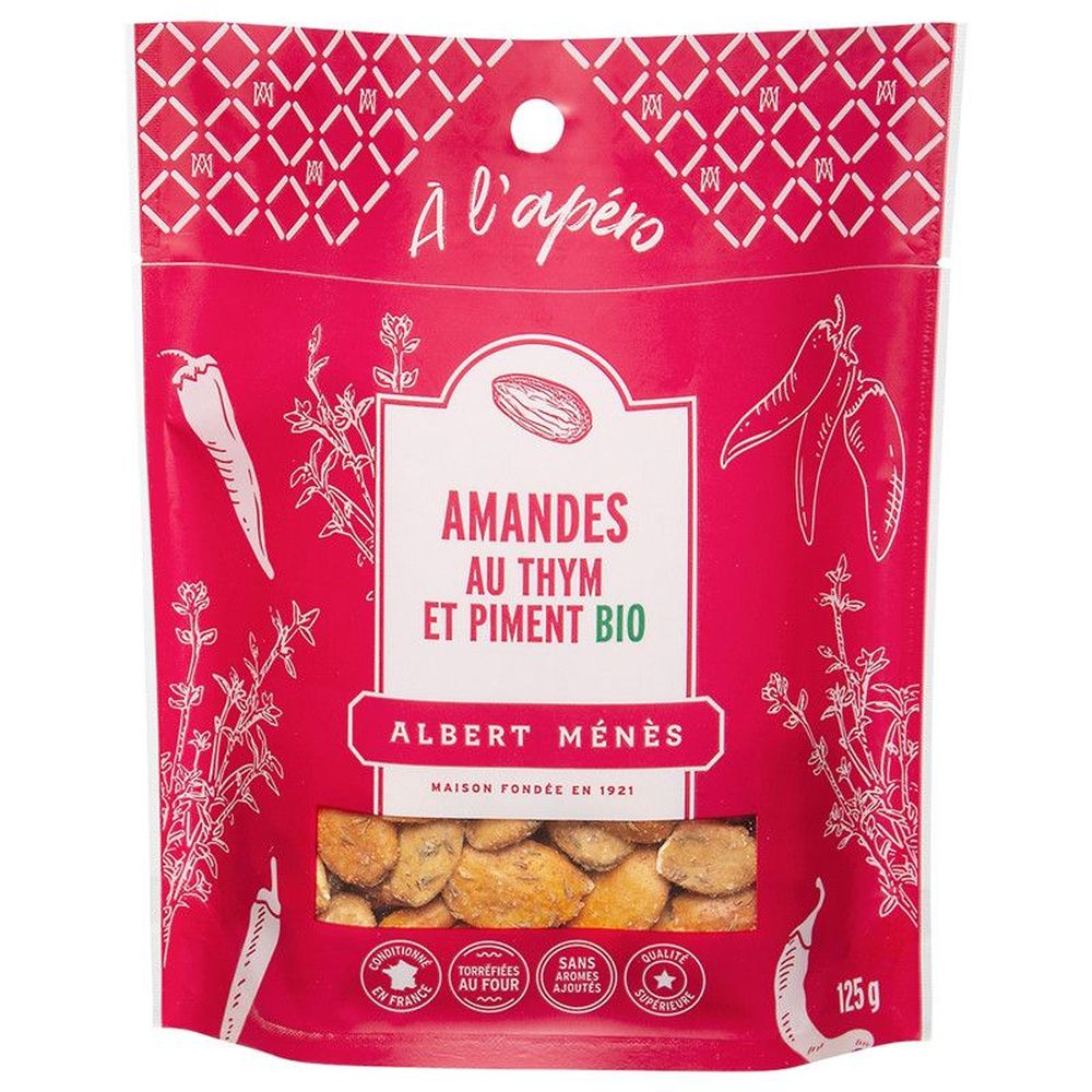 ALBERT MENES Thyme and Chili Almonds 125g